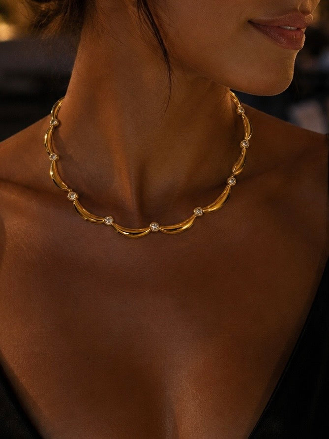 Collana Rigida Luna Crystal