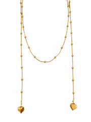 Collana sciarpina cuori