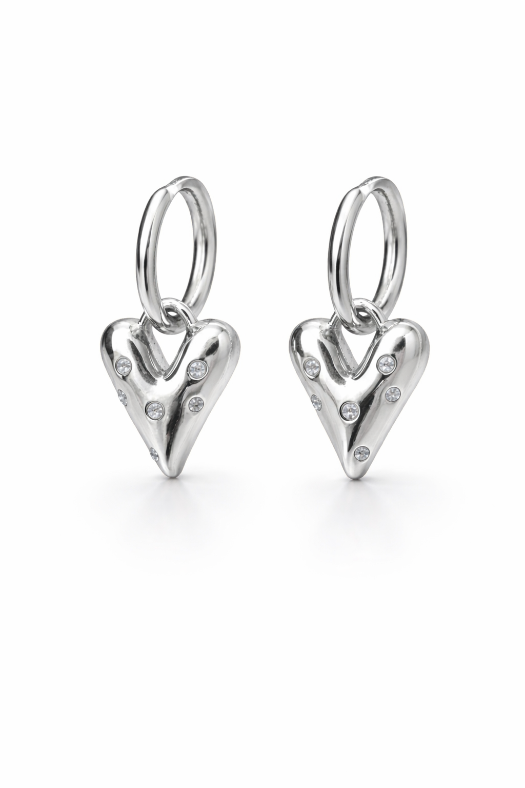 Orecchini Cuore Strass