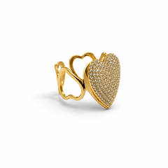 Anello Cuore Pavè