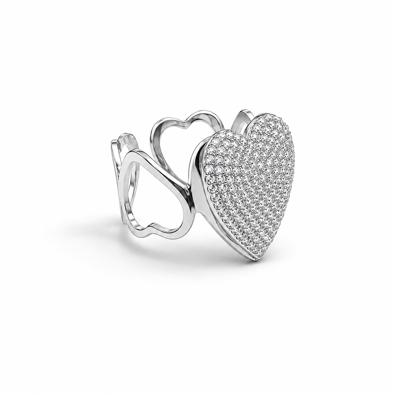 Anello Cuore Pavè